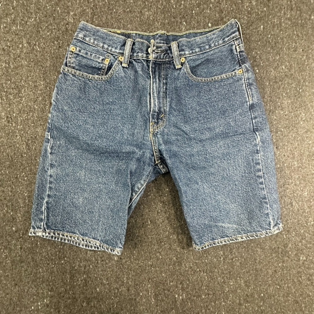 Levis‎ 505 Medium Blue Wash Red Tab Denim Jean Men's Shorts Size 31W